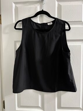 J. Crew Factory Black Sleeveless Crewneck Camisole